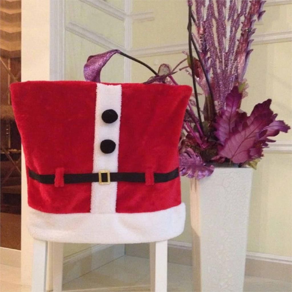 Pokrowiec na krzesło fotel strój Świętego Mikołaja Święta Komplet