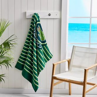 Ręcznik plażowy LACOSTE Logo Golf Striped