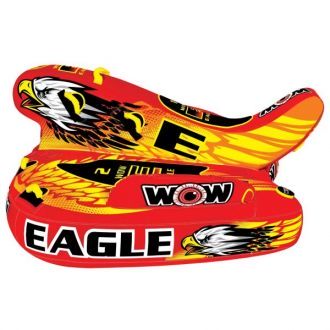 WOW Eagle New 1, 2, or 3 Person Inflatable Towable Tube Lake Water Raft Tow 